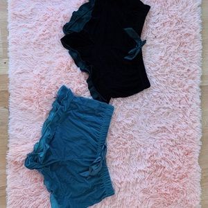 Bundle of 2 Victorias  Secret Velvet sleep shorts